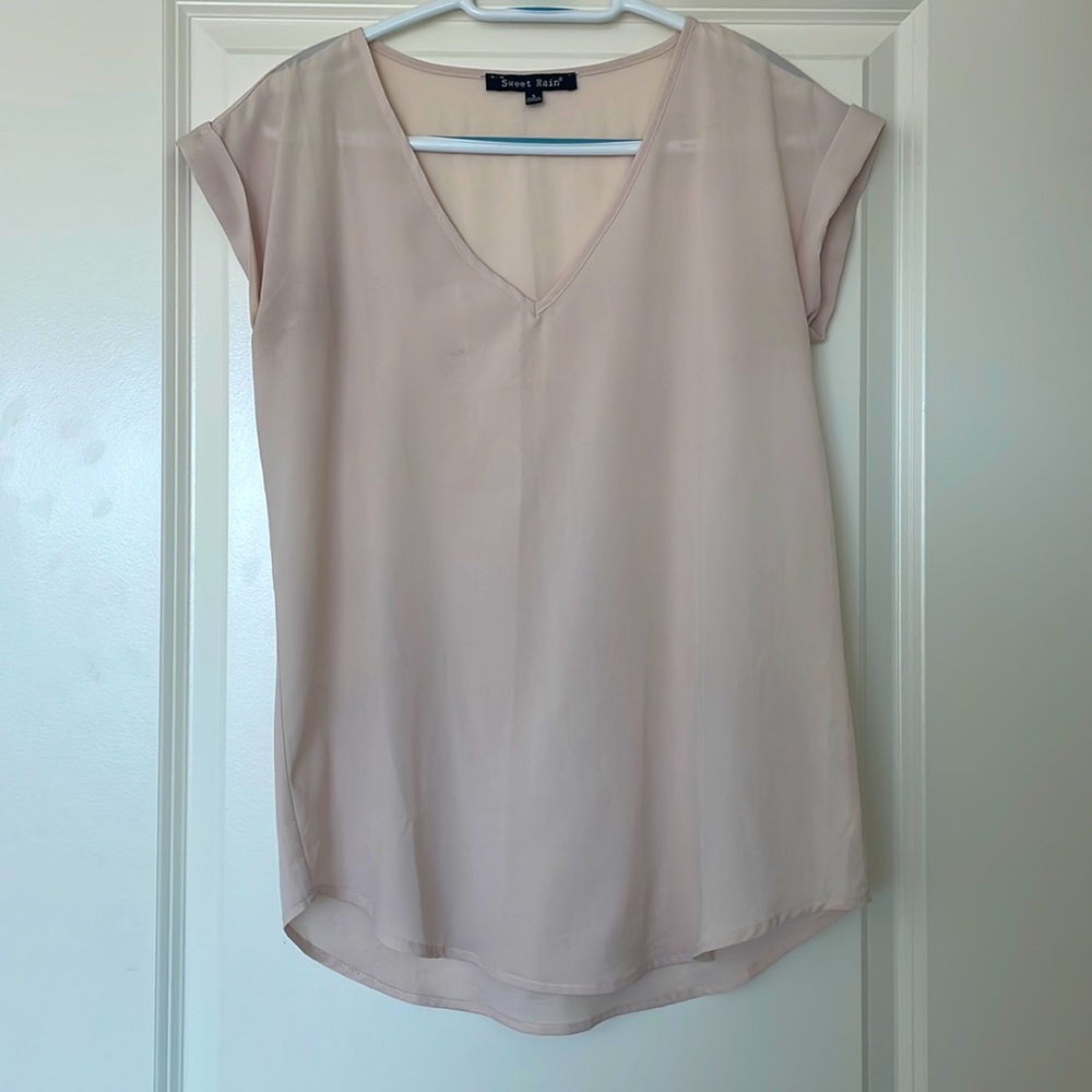 Cream Long Blouse